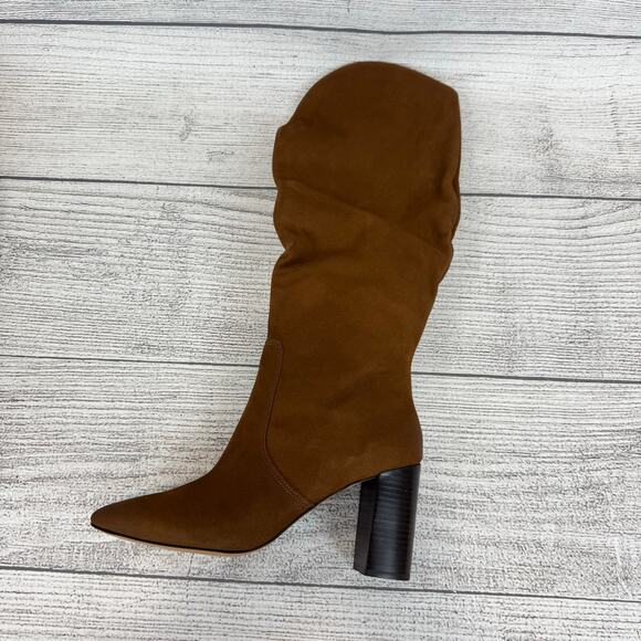 Dolce Vita Women's Nedi Brown Nubuck Pointed Toe Knee High Boots Size 9.5 - Picture 1 of 12
